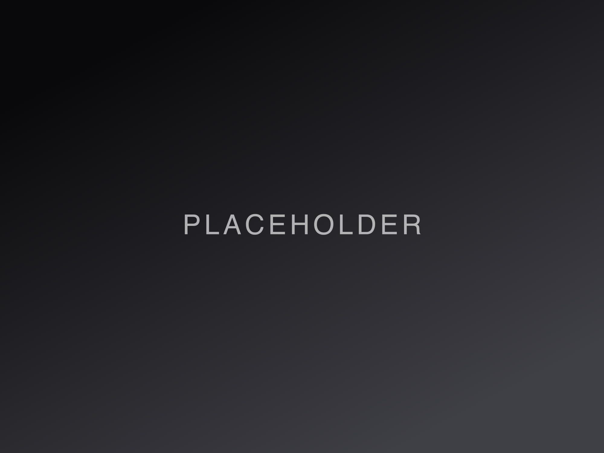 Placeholder artwork — Placeholder — Editorial hero